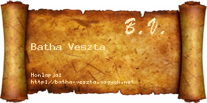 Batha Veszta névjegykártya